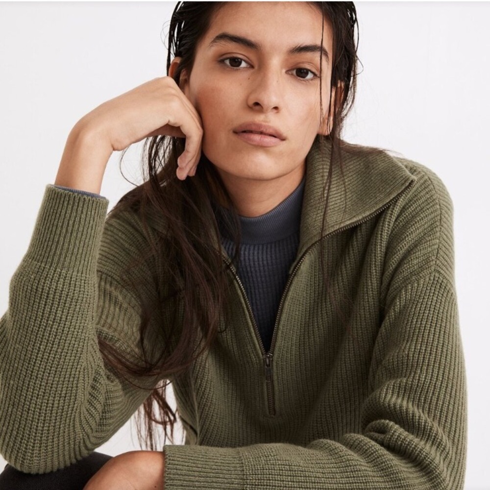 Madewell Glenbrook Half-Zip Pullover Sweater - Picture 3 of 10